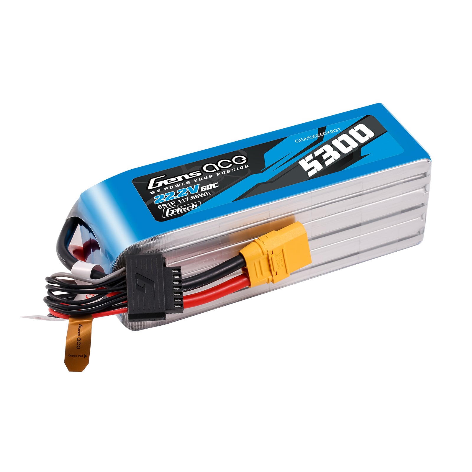 Gens Ace Air Classic 5300mAh 6S 60C Batterie Lipo 22.2V XT90