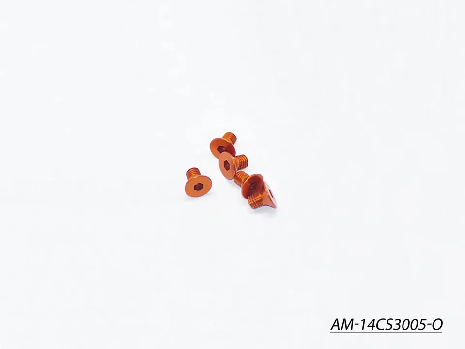 Arrowmax Vis alu M3x5 fraisée orange x5 AM-14CS3005-O