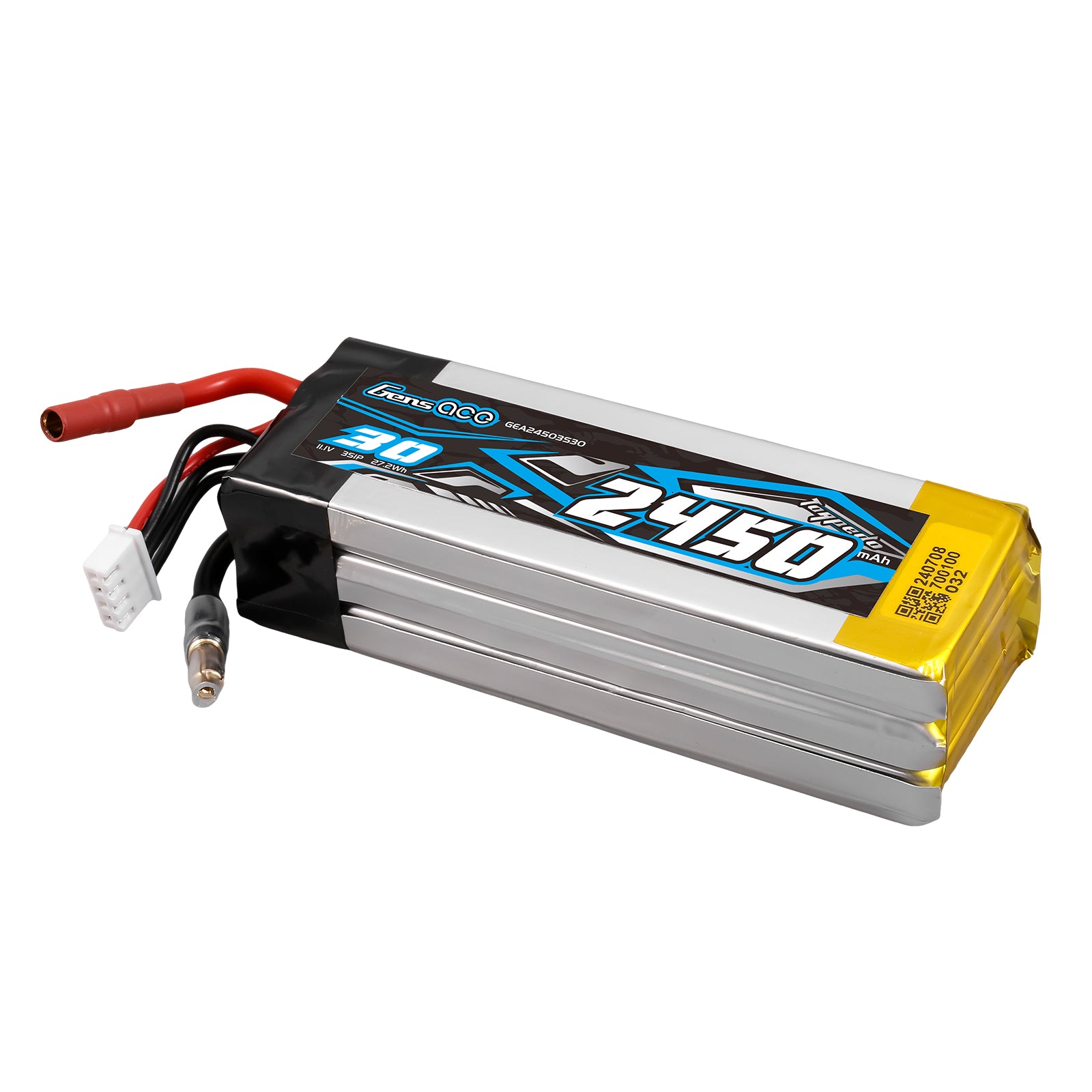 Gens Ace Car Classic 2450mAh 3S batterie LiPo bateau 11.1V 30C