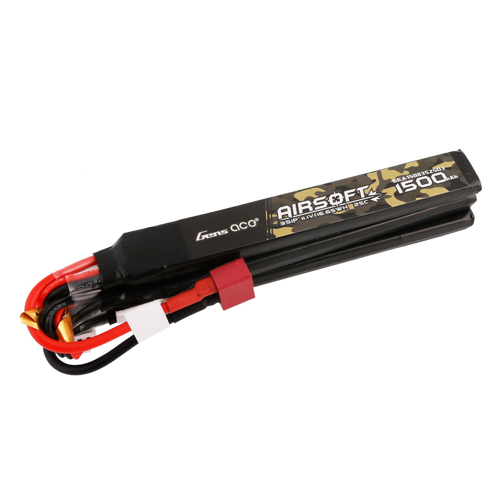 Gens Ace Airsoft 1500mAh 3S 11.1V batterie lipo Nunchuck Deans