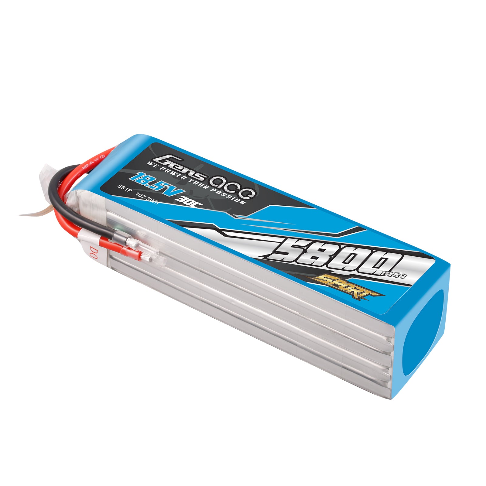 Gens Ace Sport 5800mAh 5S batterie LiPo 30C sans prise