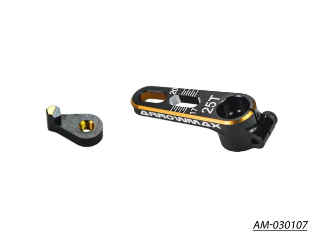Arrowmax AM-030107 palonnier servo alu 25T noir doré