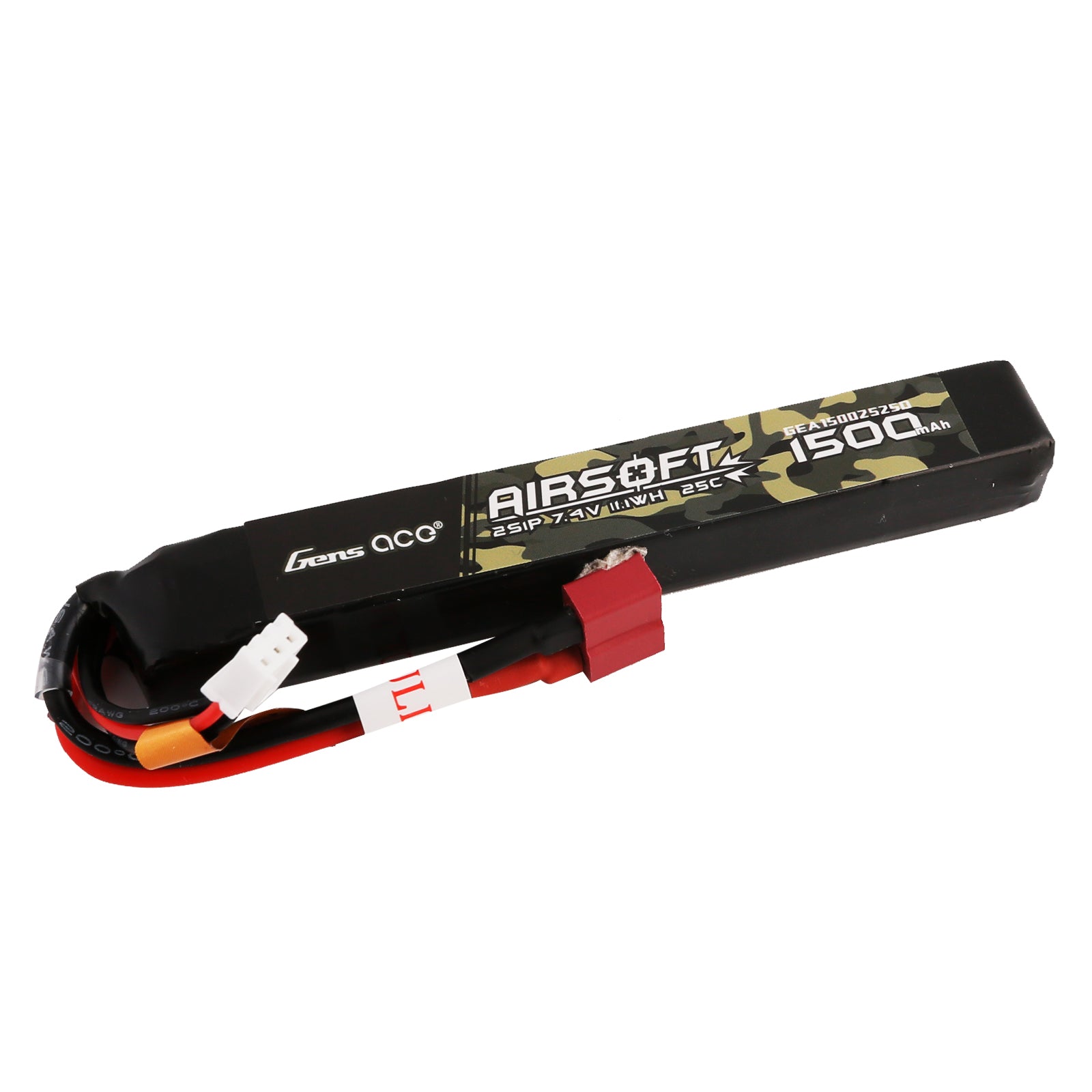 Gens Ace Airsoft Battery 1500mAh 2S batterie lipo 7,4V Deans