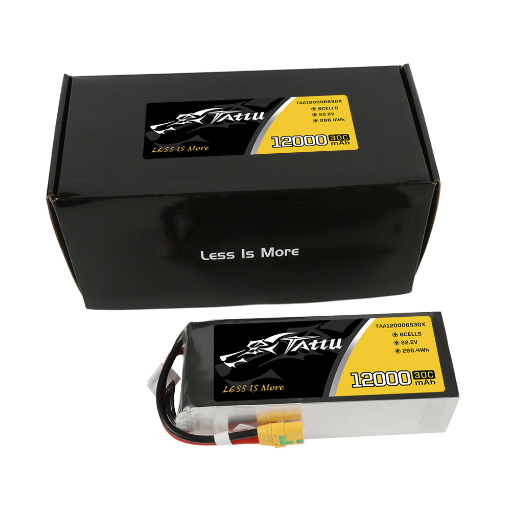 Tattu UAV Classic 12000mAh 6S batterie drone 22.2V XT90 30C