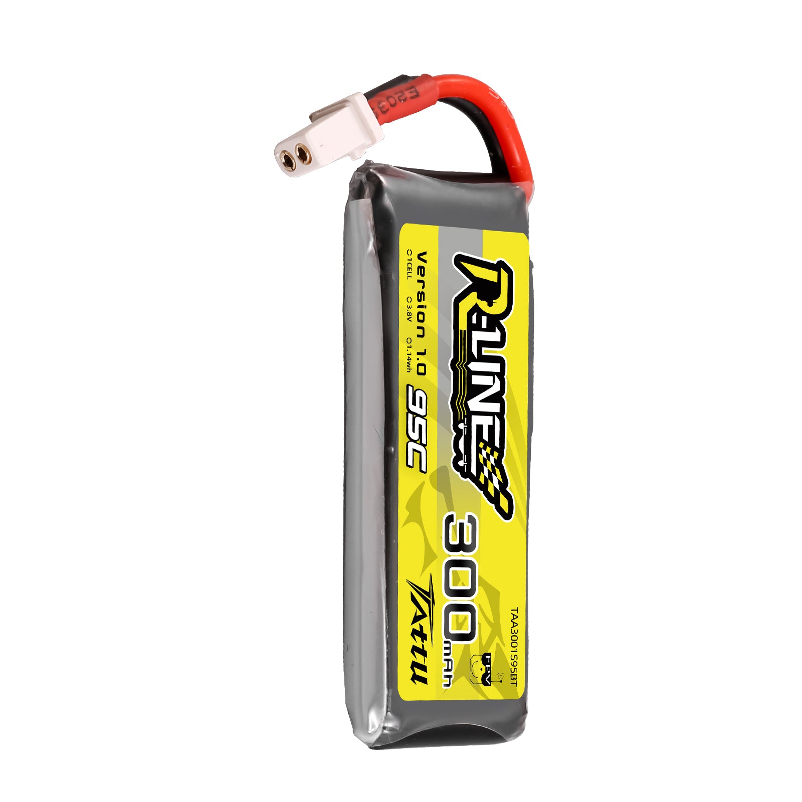 Gens Ace Tattu R-Line 300mAh 1S 95C batterie LiPo BT2.0 HV