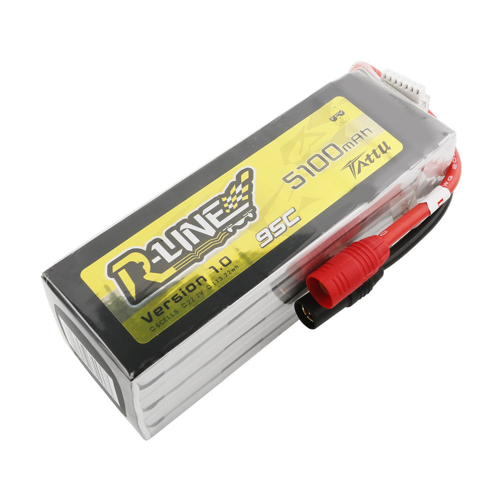 Tattu R-Line batterie FPV 5100mAh 6S 22.2V 95C AS150