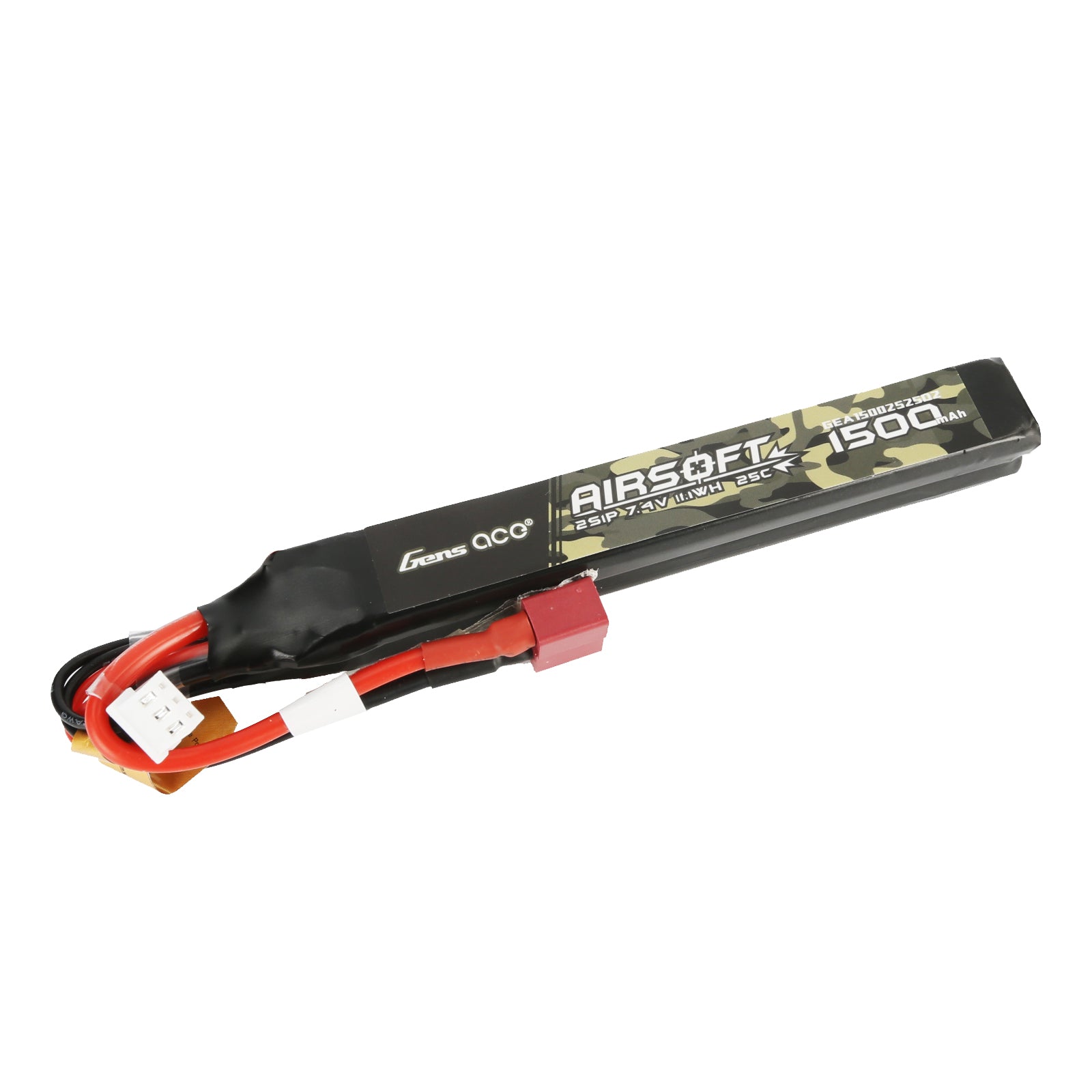 Gens ace Airsoft 1500mAh 2S 25C batterie LiPo 7.4V Deans Nunchuck