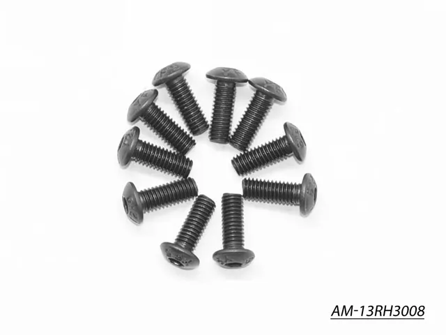 Arrowmax Screws Vis AM-13RH3008 M3x8 tête ronde x10