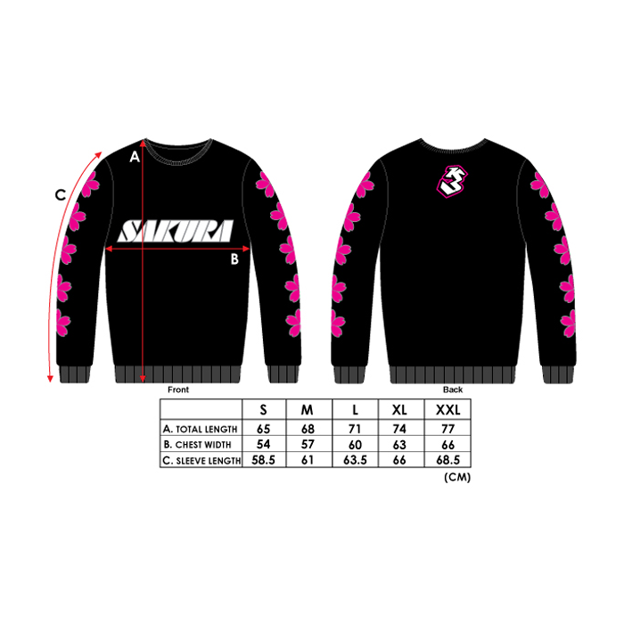 3Racing Merch 3RAD-TS07 sweat Sakura taille M