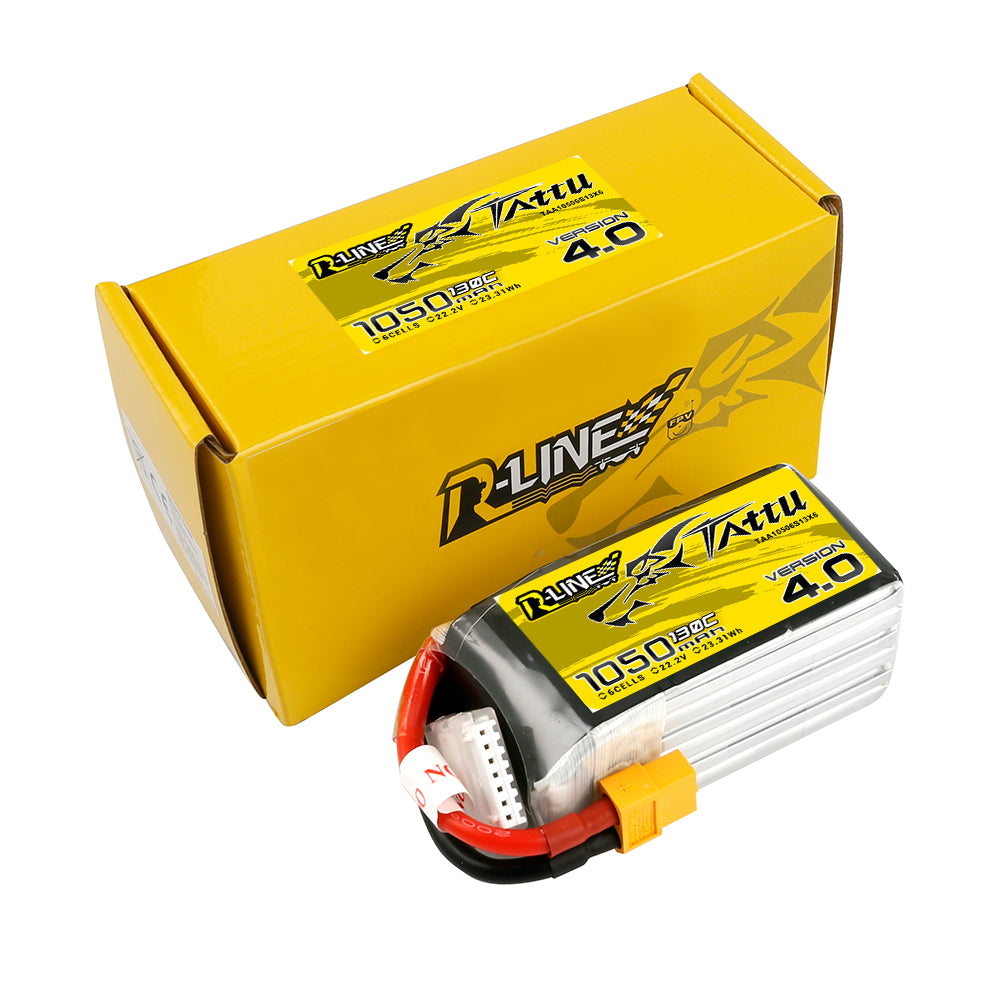 Tattu R-Line 1050mAh 6S 130C LiPo FPV XT60 V4.0