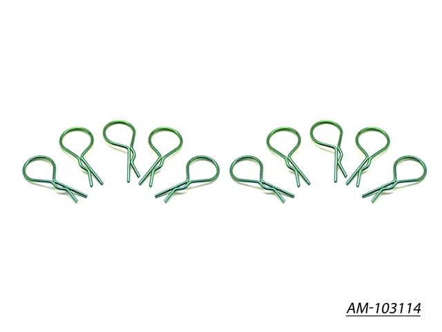 Arrowmax Body Clip clips carrosserie 1/10 vert x10