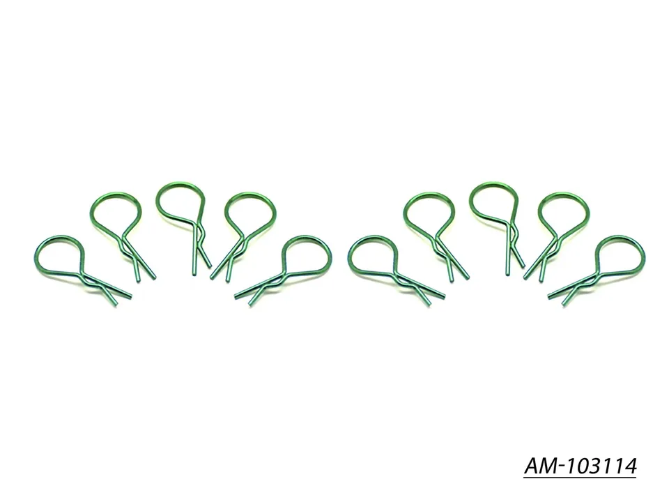 Arrowmax Body Clip clips carrosserie 1/10 vert x10