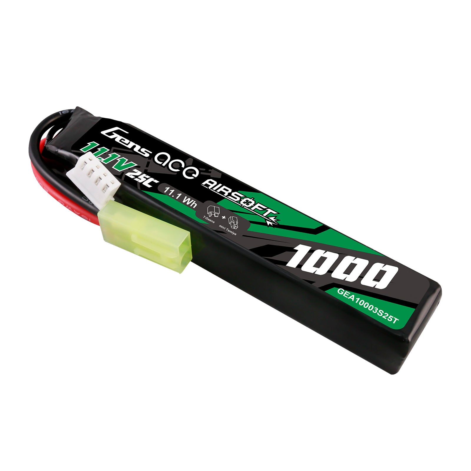 Gens Ace Airsoft 1000mAh 3S 25C batterie LiPo 11.1V Tamiya