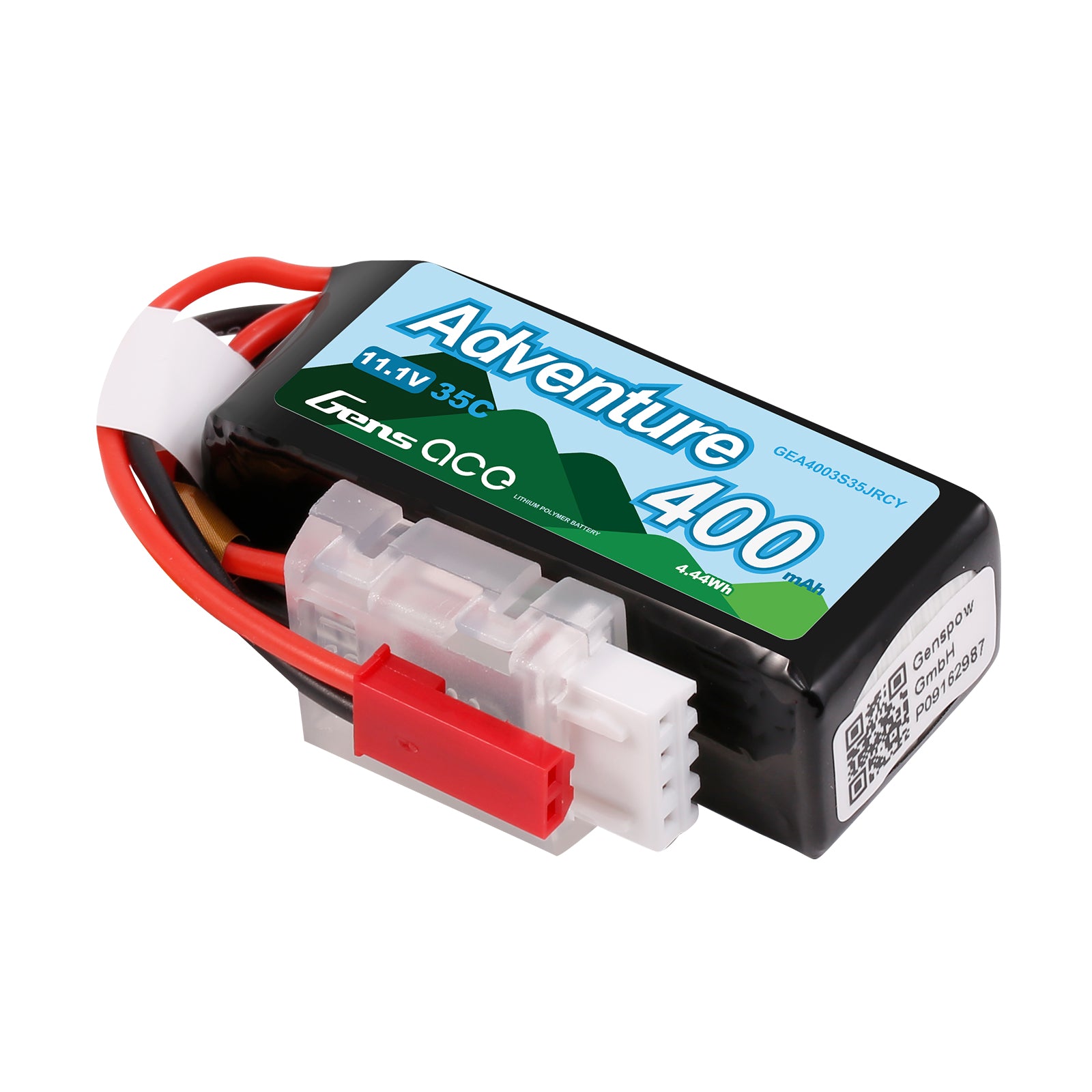 Gens Ace Adventure 400mAh 3S batterie LiPo 11.1V JST