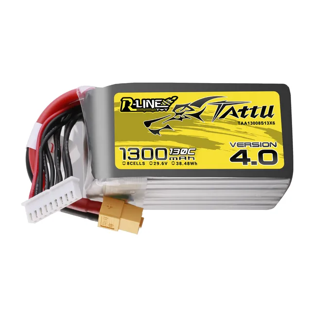 Gens Ace Tattu R-Line 1300mAh 8S batterie LiPo XT60 130C