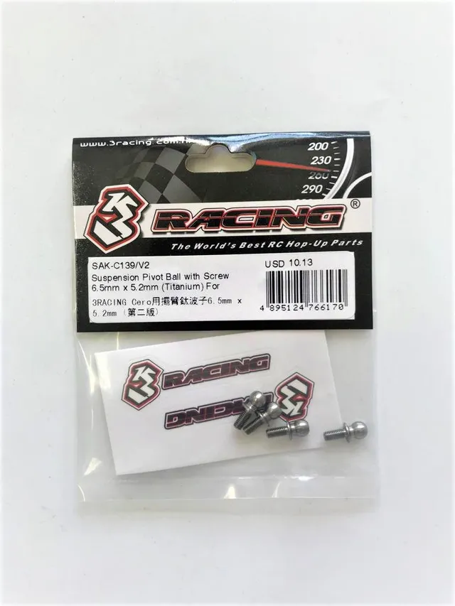 3Racing Cero SAK-C139/V2 Rotule Suspension Titane 6.5mm