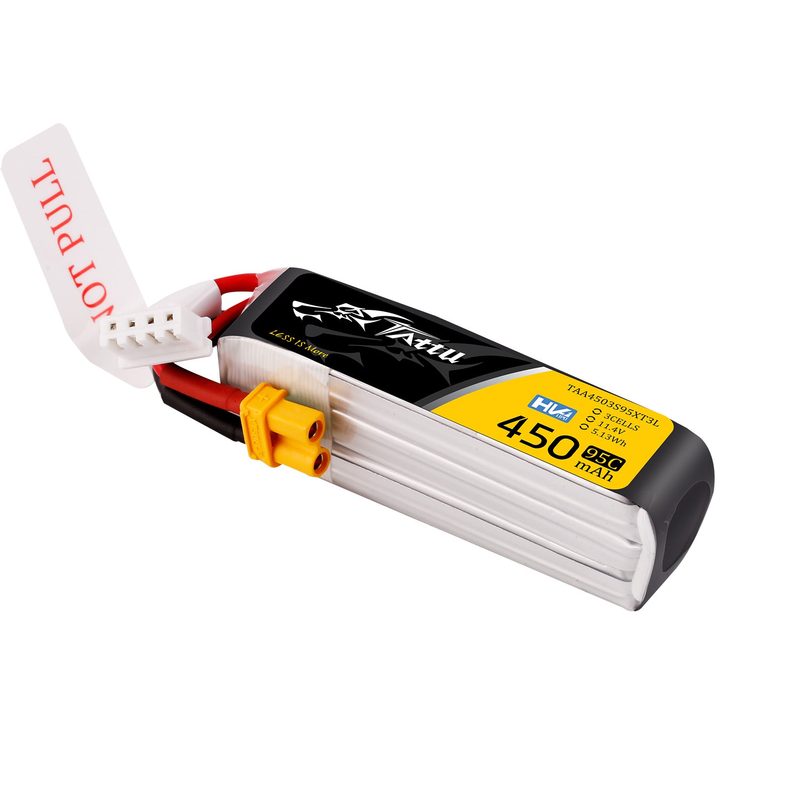 Tattu 450mAh 3S batterie LiPo HV 95C XT30 longue