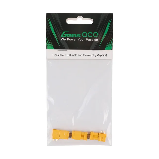 Gens Ace Accessories prise XT30 mâle femelle 3 paires