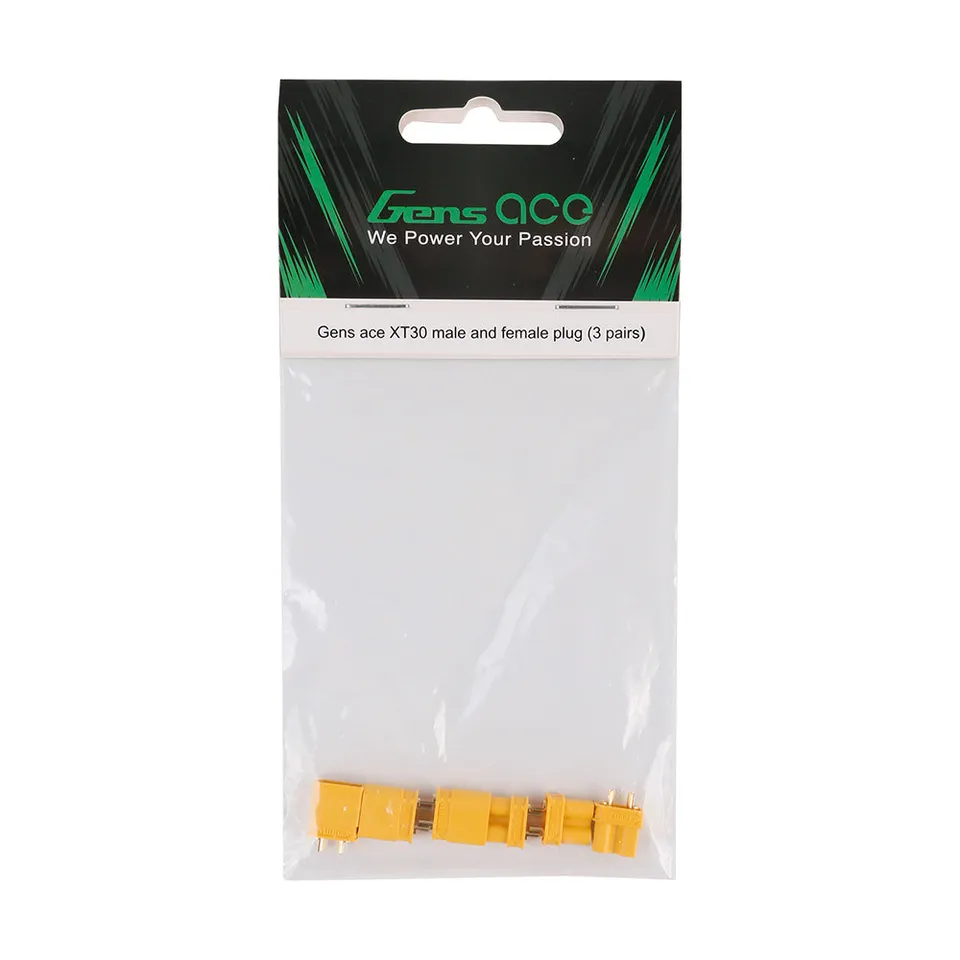 Gens Ace Accessories prise XT30 mâle femelle 3 paires