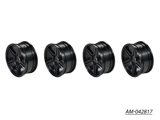 Arrowmax Rims Jantes 1/10 TC 5 Branches Noires +3mm x4