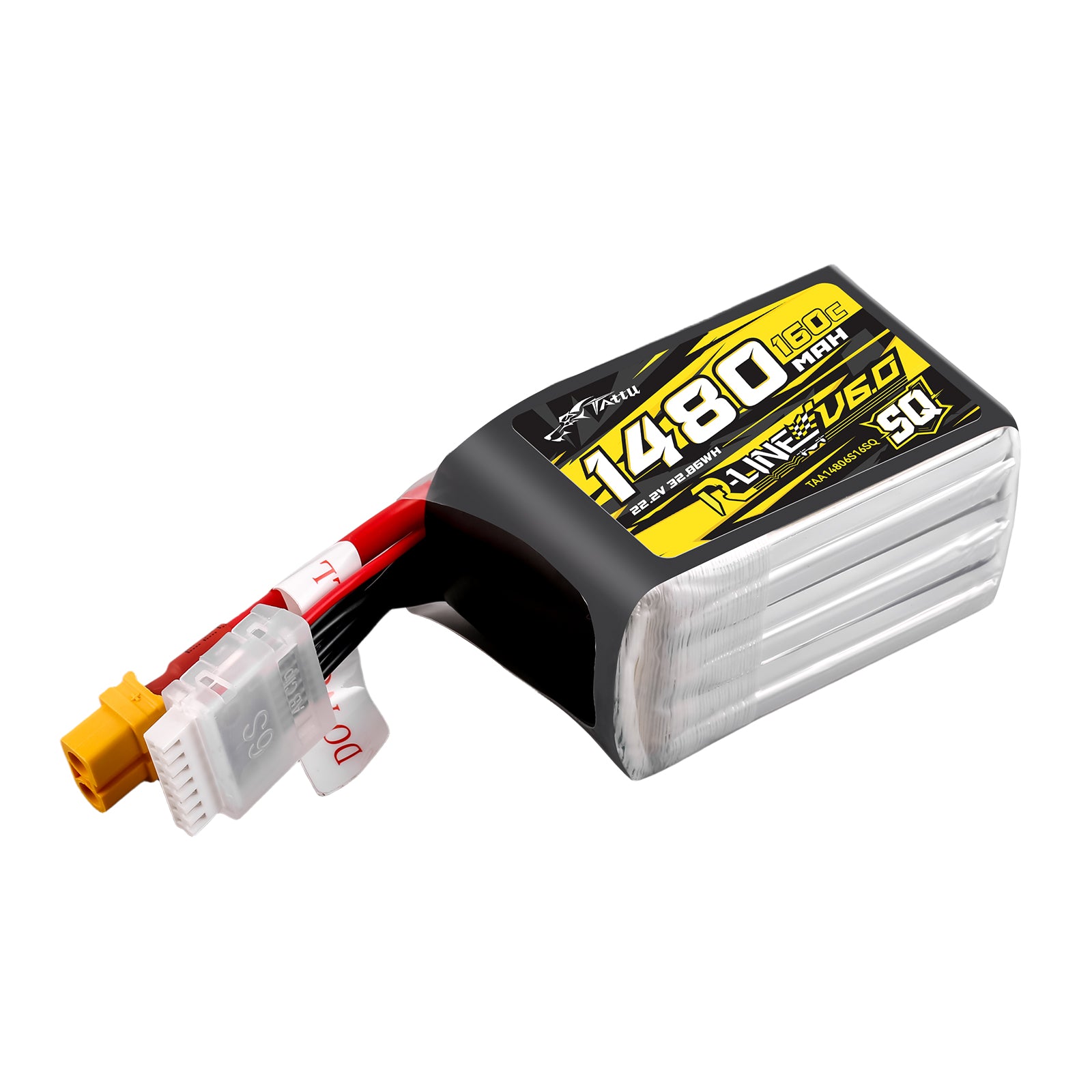 Tattu R-Line 1480mAh 6S 160C batterie LiPo XT60 SQ
