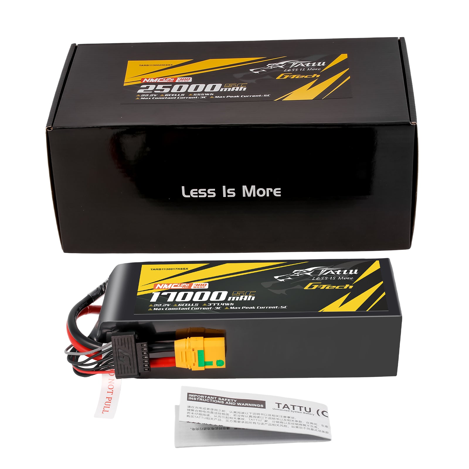 Tattu 25000mAh 6S batterie semi-solide XT90S 22.2V 5C