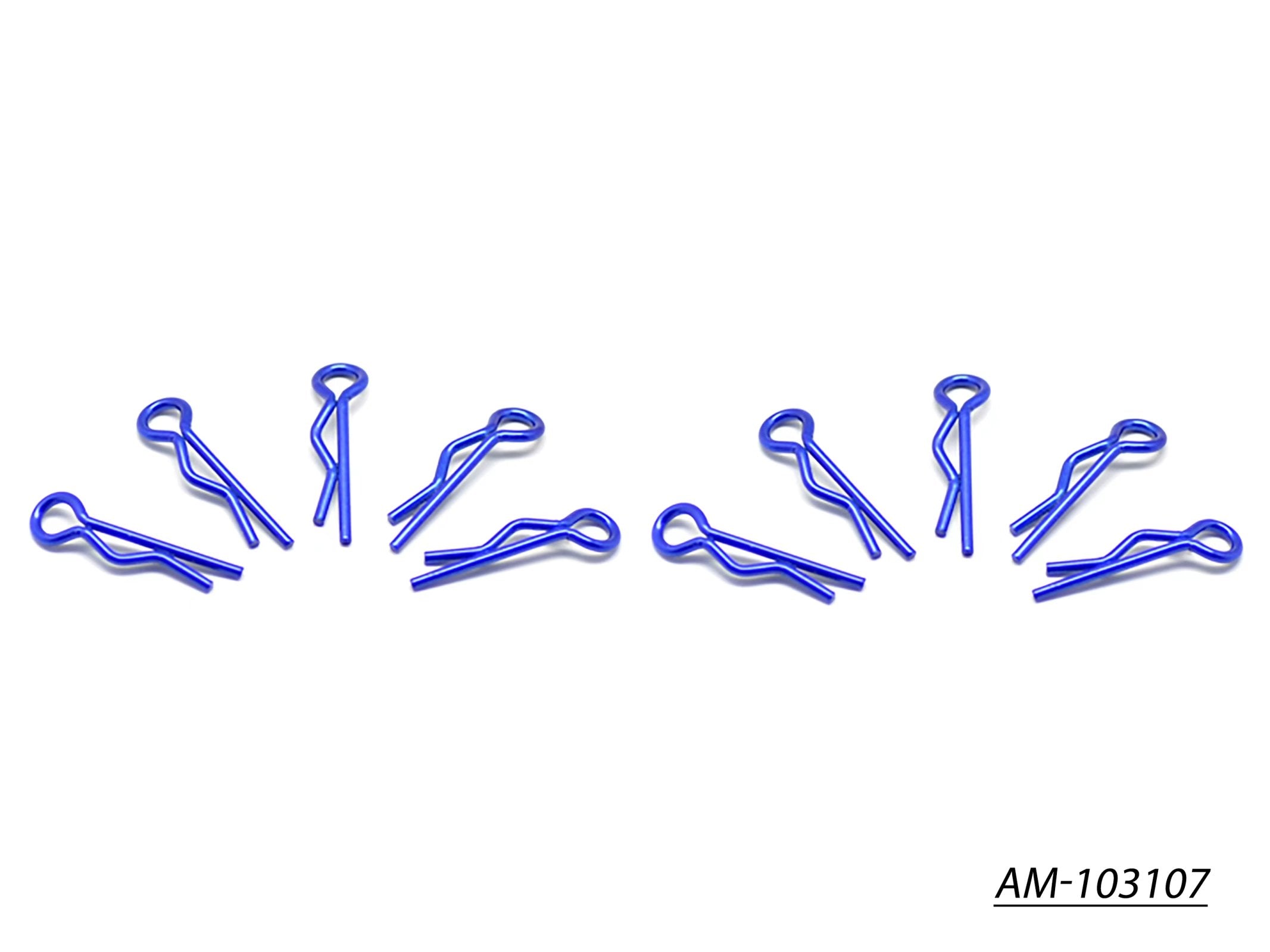 Arrowmax Body Clip AM-103107 clips carrosserie 1/10 bleu x10
