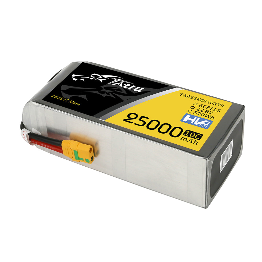 Tattu 25000mAh 6S batterie LiPo HV XT90-S 22.8V 10C