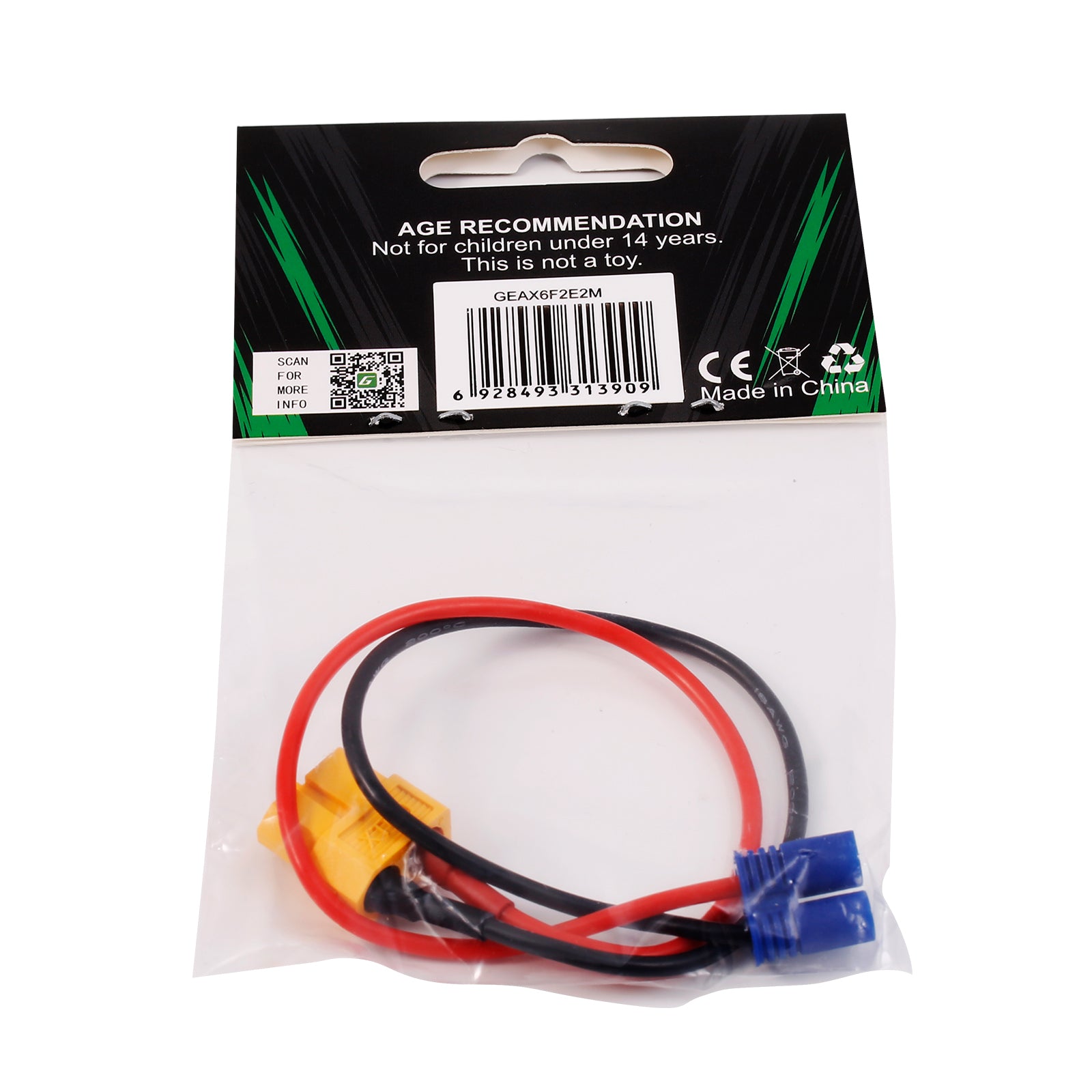 Gens Ace Accessories adaptateur XT60 femelle vers EC2 mâle