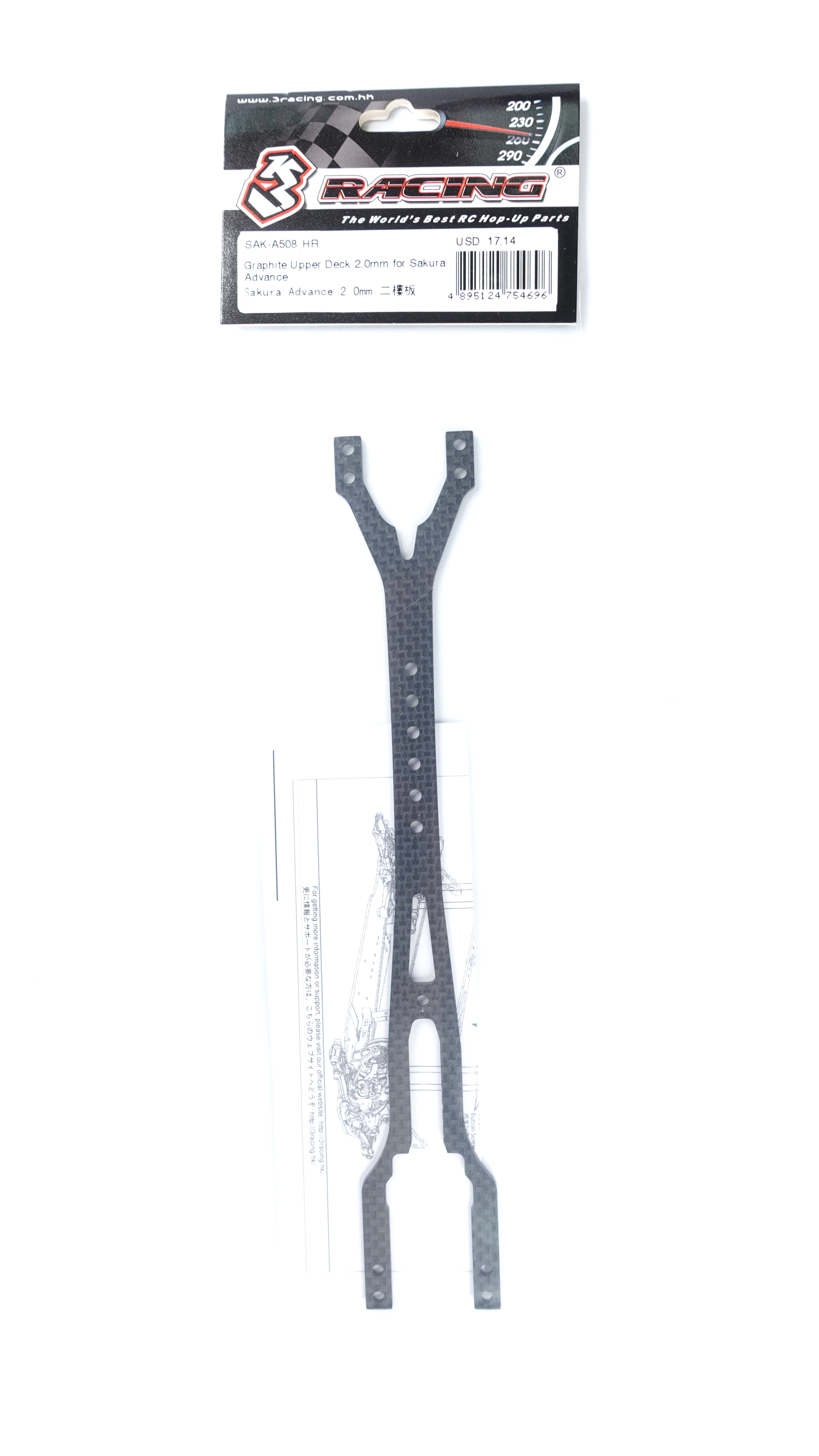 3Racing Advance SAK-A508_HR platine graphite 2.0mm