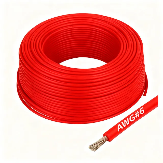Gens Ace GEA-AWG06R câble silicone rouge AWG6 1m