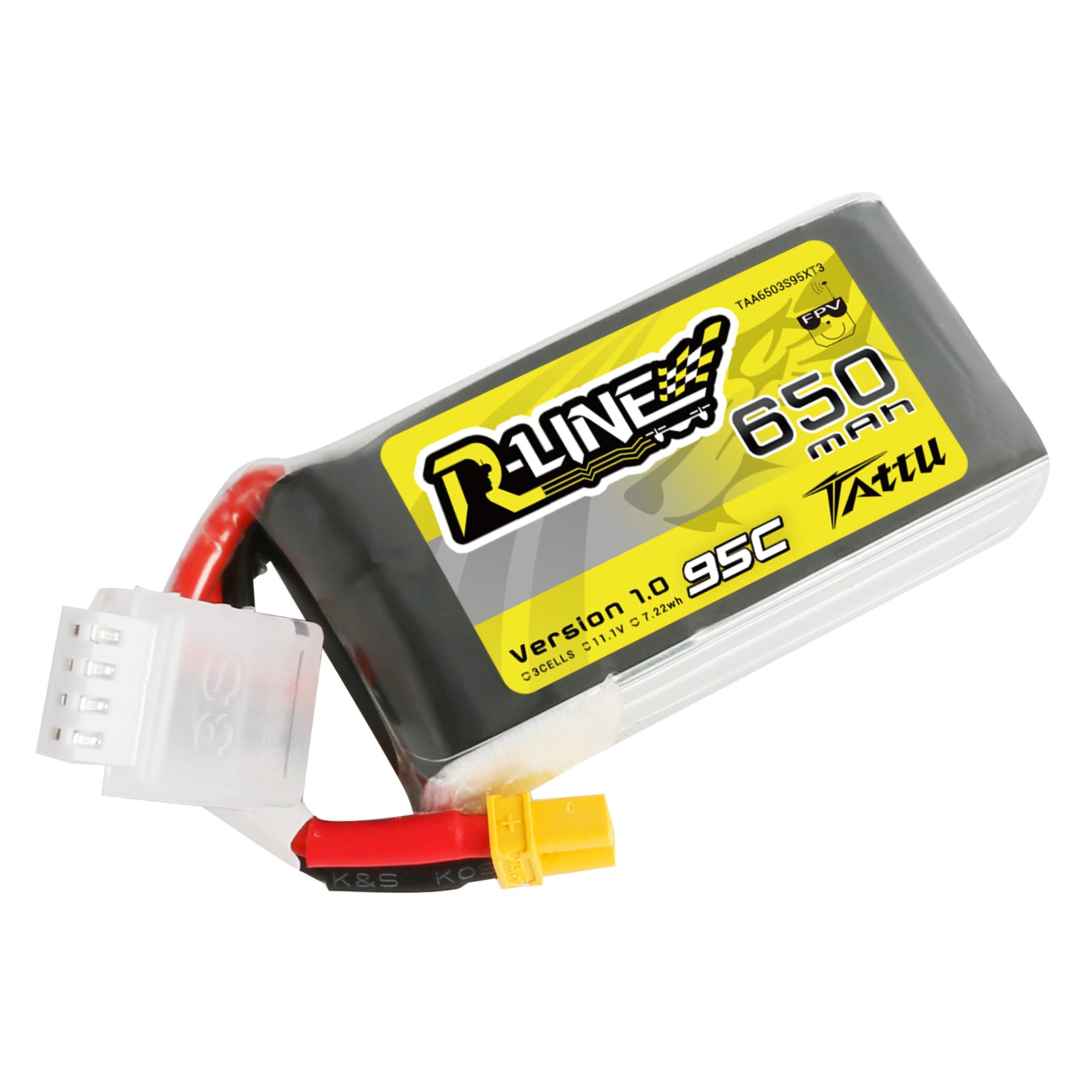 Tattu R-Line batterie lipo 650mAh 3S XT30 95C FPV