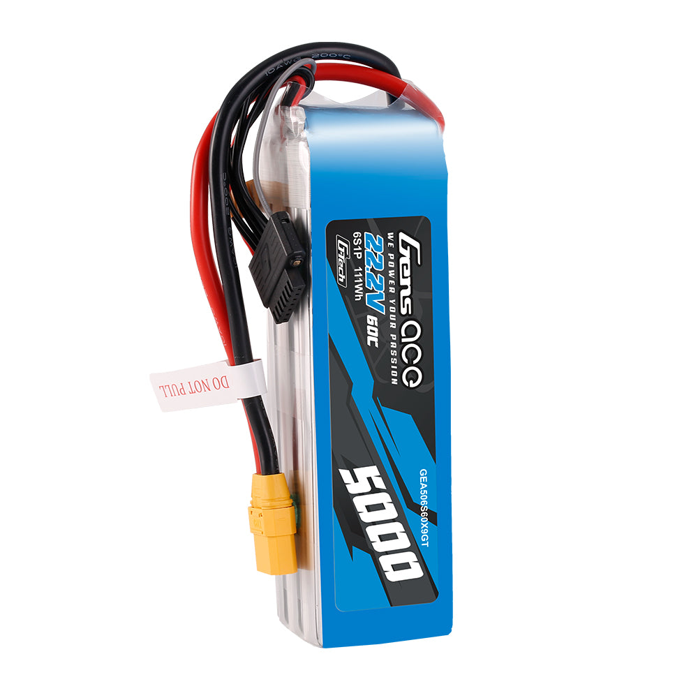 Gens Ace Air Classic 5000mAh 6S 60C batterie LiPo 22,2V XT90