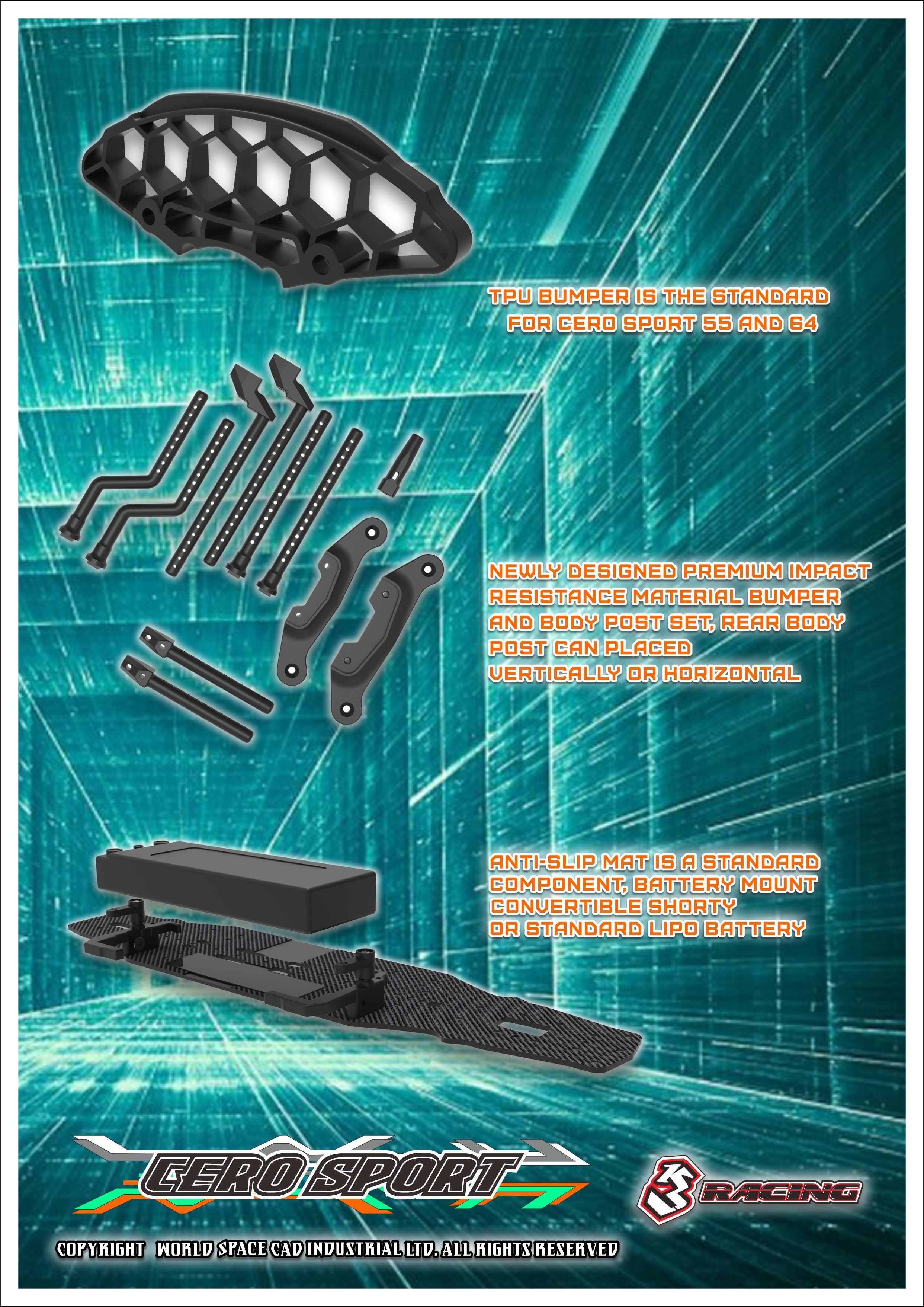 3Racing Cero Sport KIT-CERO SPORT kit touring 1/10