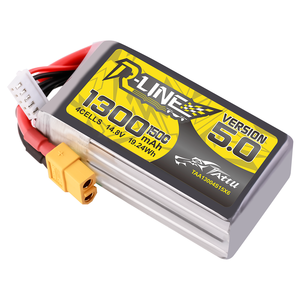 Tattu R-Line 1300mAh 4S 150C 14.8V batterie LiPo XT60 5.0