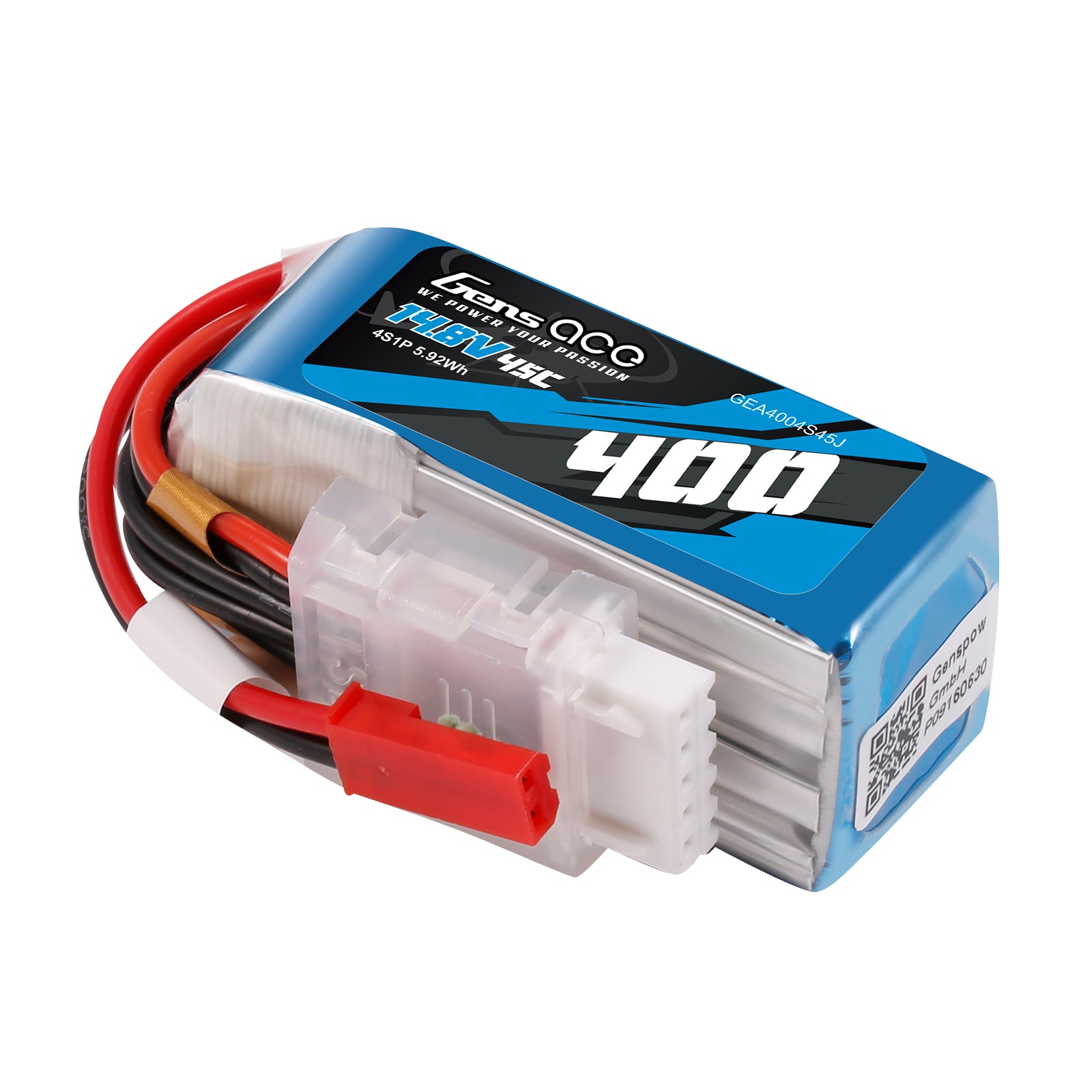 Gens Ace Car Classic 400mAh 4S 45C batterie LiPo 14.8V JST