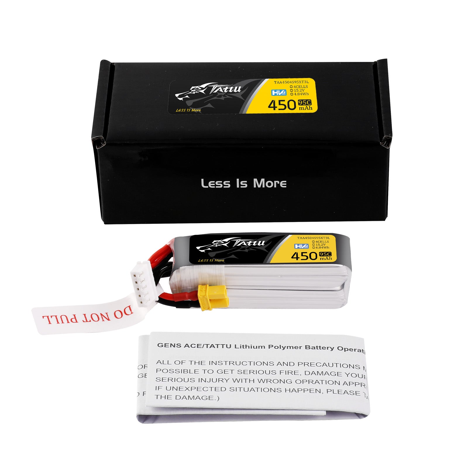 Tattu FPV 450mAh 4S 95C batterie LiPo HV XT30