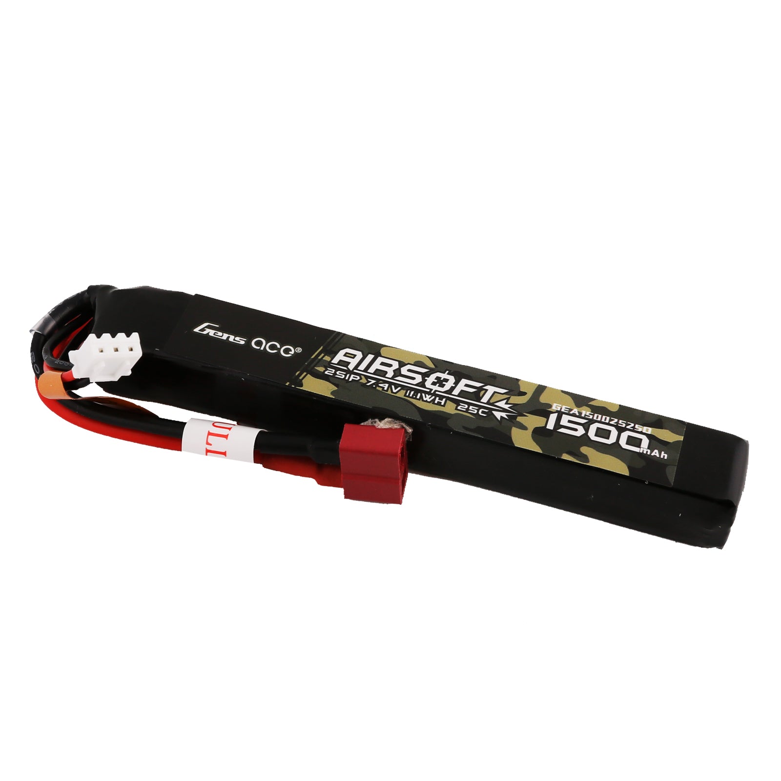 Gens Ace Airsoft Battery 1500mAh 2S batterie lipo 7,4V Deans
