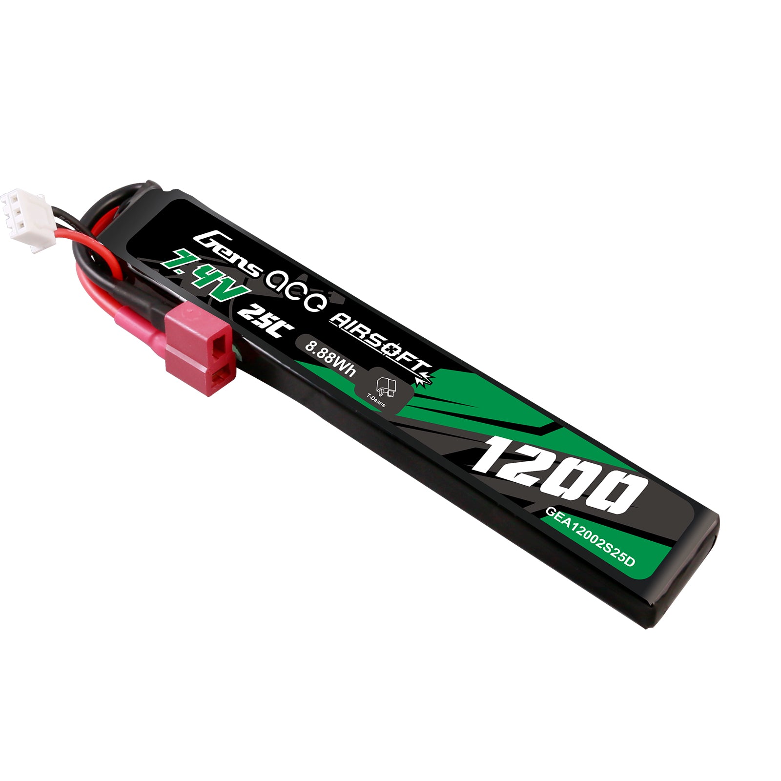 Gens Ace Airsoft 1200mAh 2S 25C batterie LiPo Deans