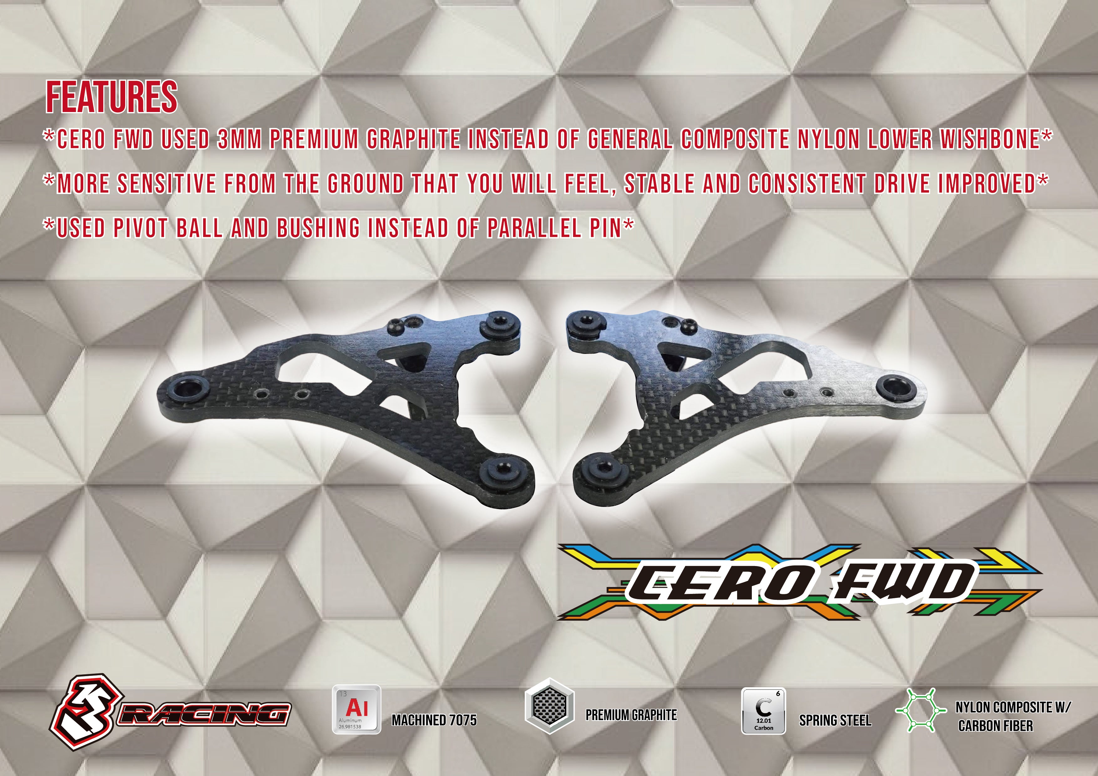 3Racing KIT-CERO Ultra FWD kit voiture RC traction 1/10