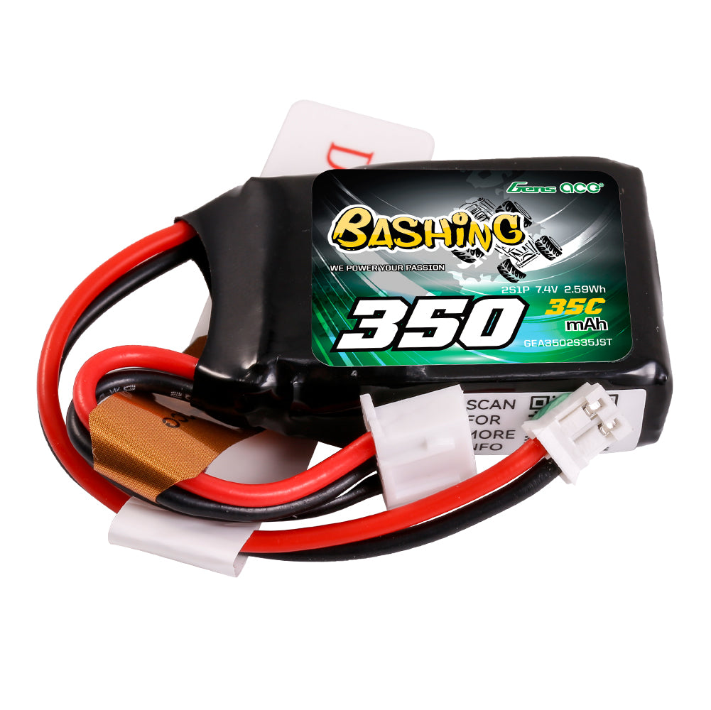 Gens Ace Bashing 350mAh 2S batterie LiPo 7.4V 35C JST-PHR