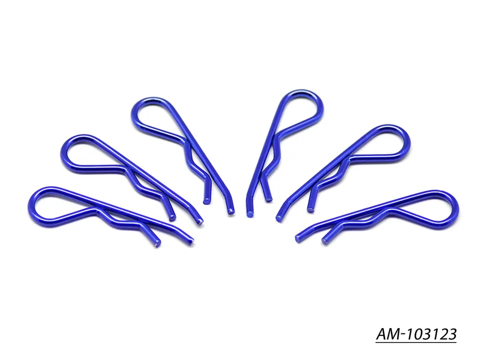 Arrowmax Body Clip carrosserie 1/8 bleu métallique x6