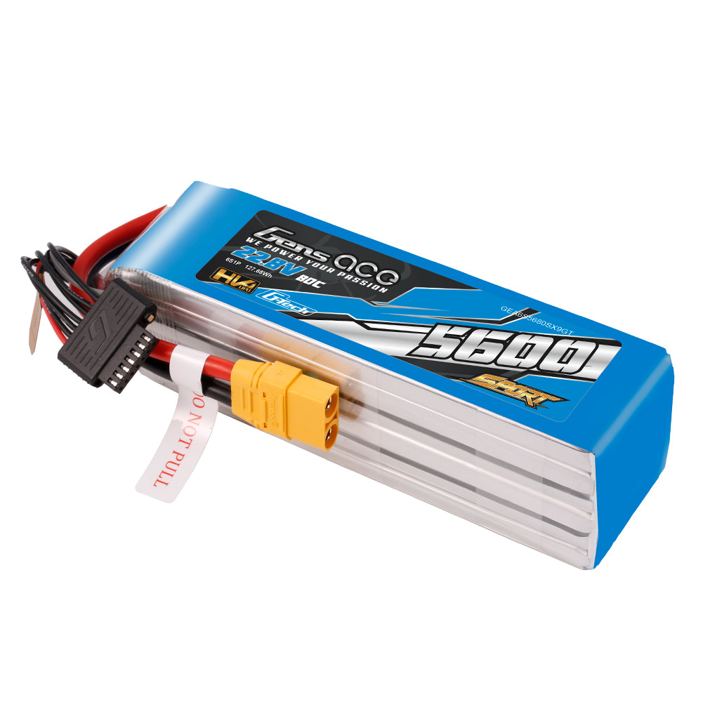 Gens Ace Sport 5600mAh 6S batterie LiPo 22.8V HV 80C XT90