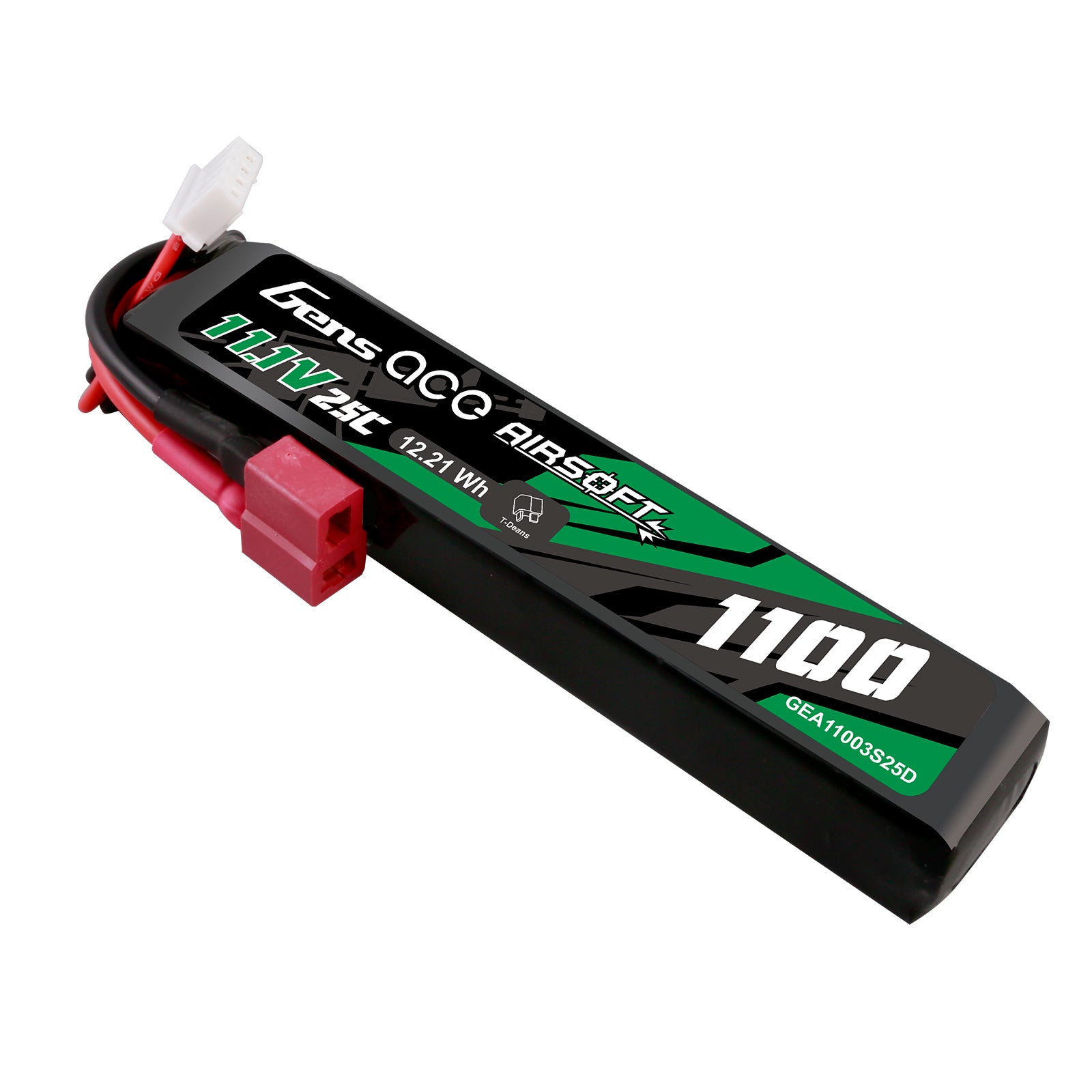 Gens Ace Airsoft 1100mAh 3S batterie LiPo 25C Deans
