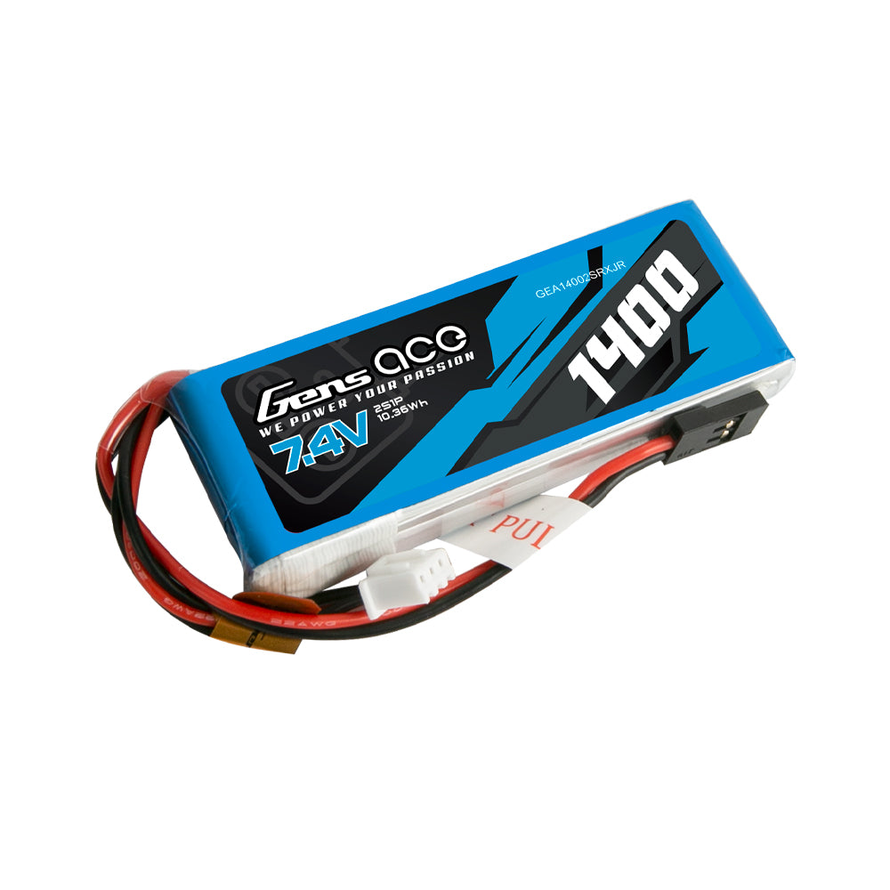 Gens Ace batterie émetteur 1400mAh 2S 7.4V prise JR