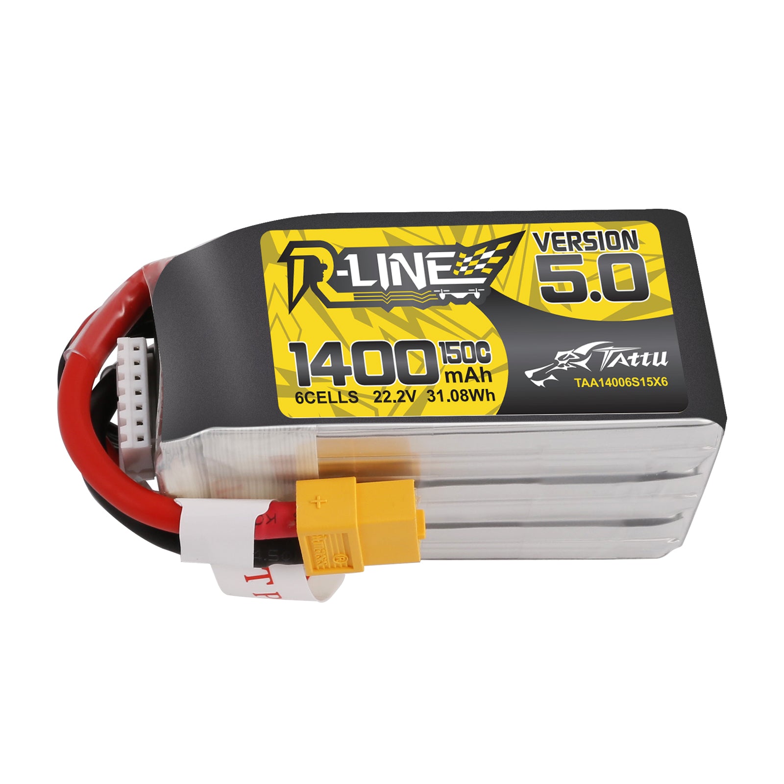 Tattu R-Line 5.0 1400mAh 6S 150C Batterie Lipo XT60