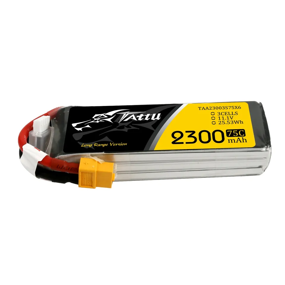 Tattu 2300mAh 3S batterie LiPo XT60 75C FPV