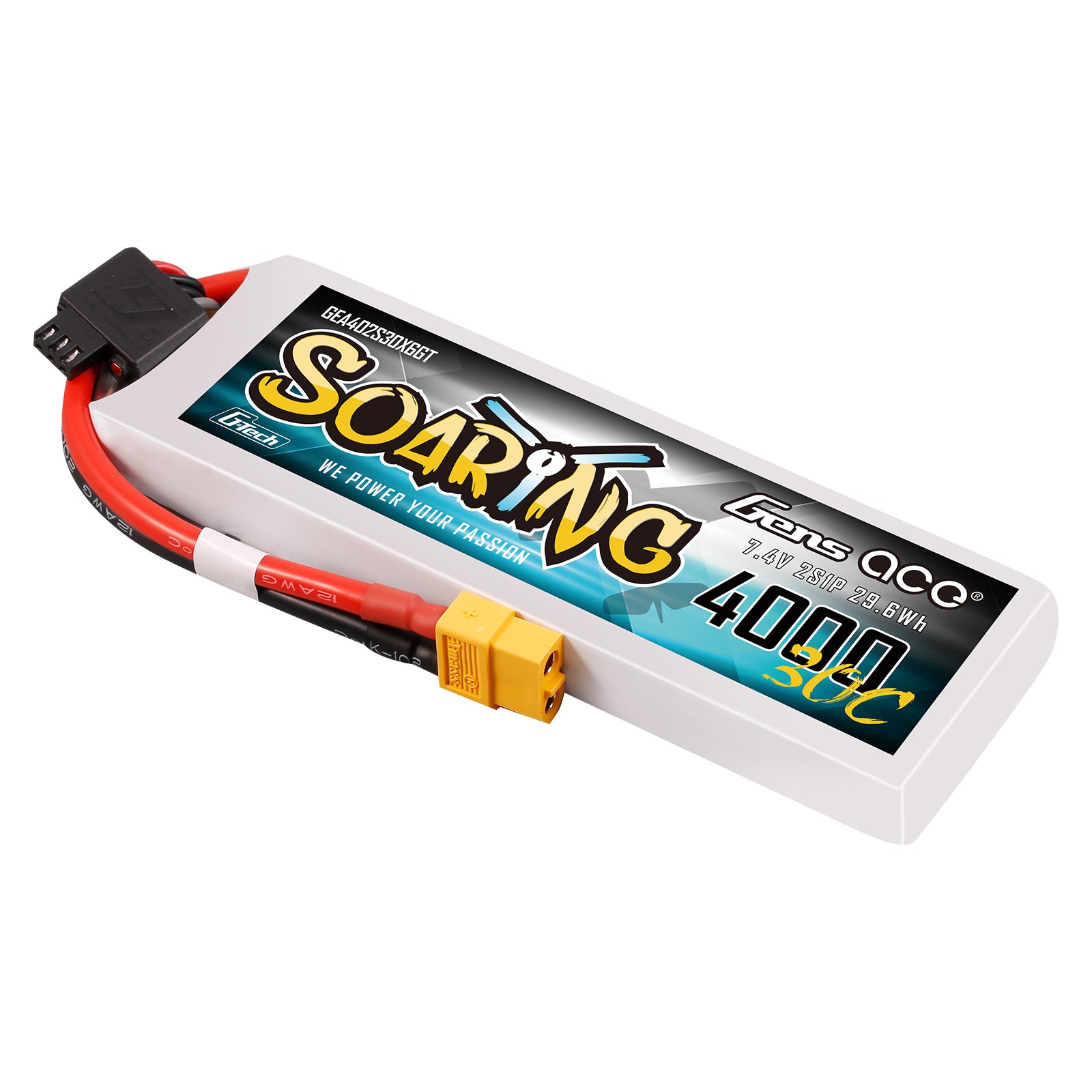 Gens ace Soaring 4000mAh 2S 30C batterie LiPo XT60 7,4V