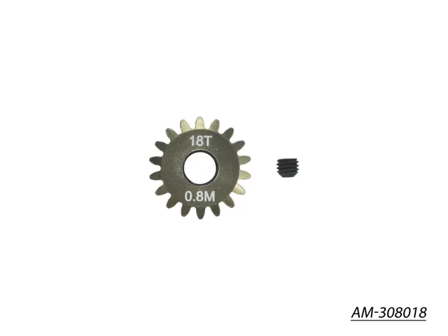Arrowmax AM-308018 Pignon Moteur 0.8M 18T 7075 Hard