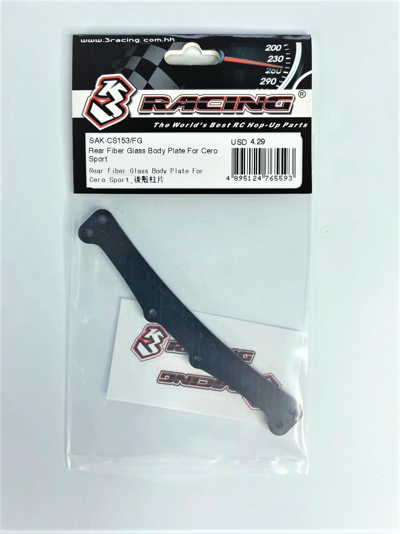 3Racing Cero SAK-CS153/FG platine carrosserie fibre Cero Sport